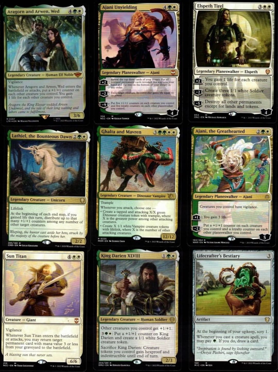 Aragorn Arwen-life Gain + Counters-100 Card Commander Deck-mythic-rare Magic  the Gathering Ready to Play - Etsy Canada