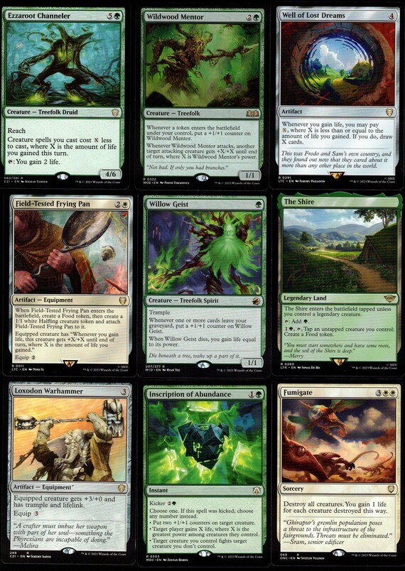 Treebeard Lifegain-100 Card Magic the Gathering Commander Deck -rares-mythics-mtg Ready to Play - Etsy