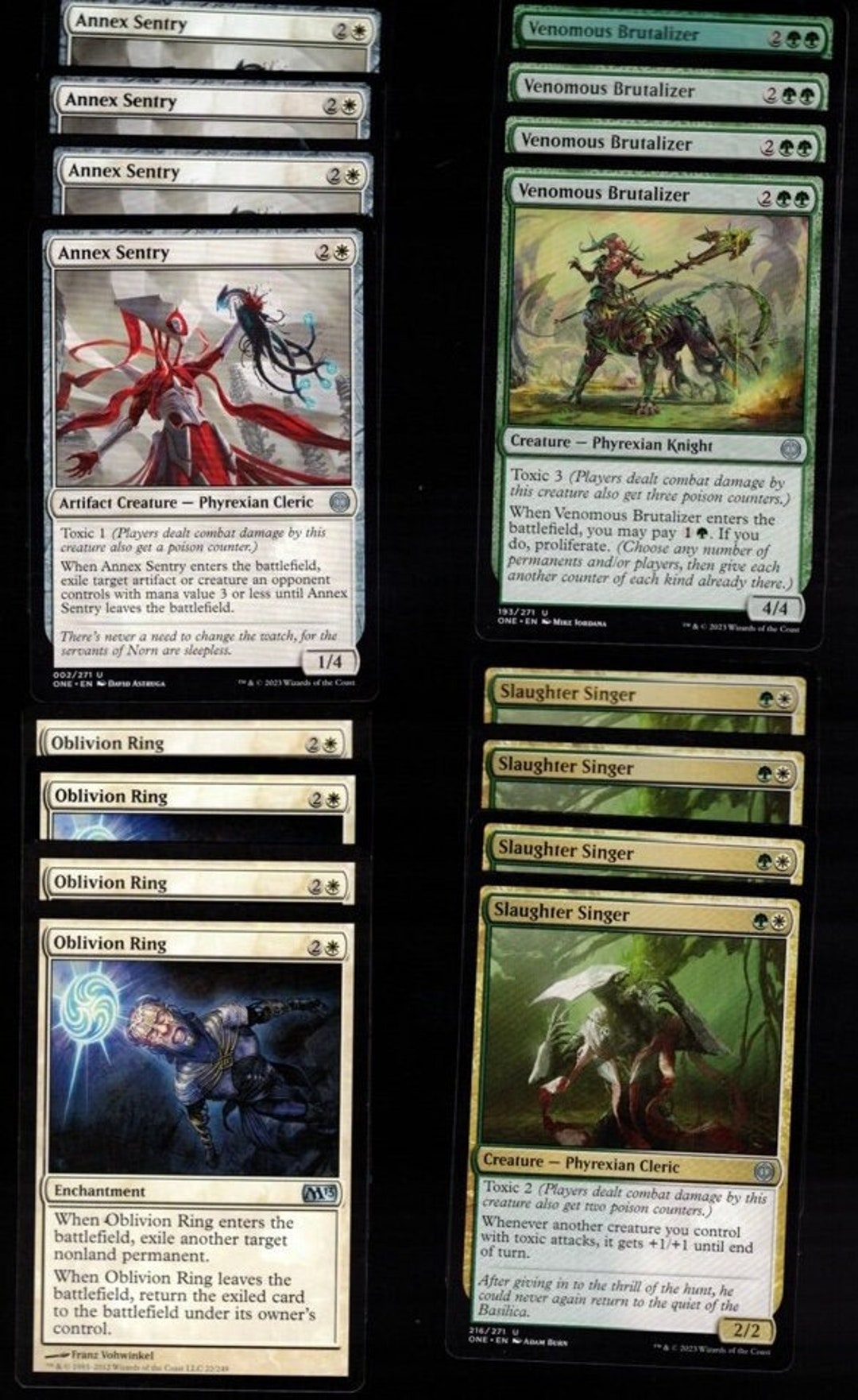 TOXIC!-60 Card Magic the Gathering Deck-mtg-poison Counters-green