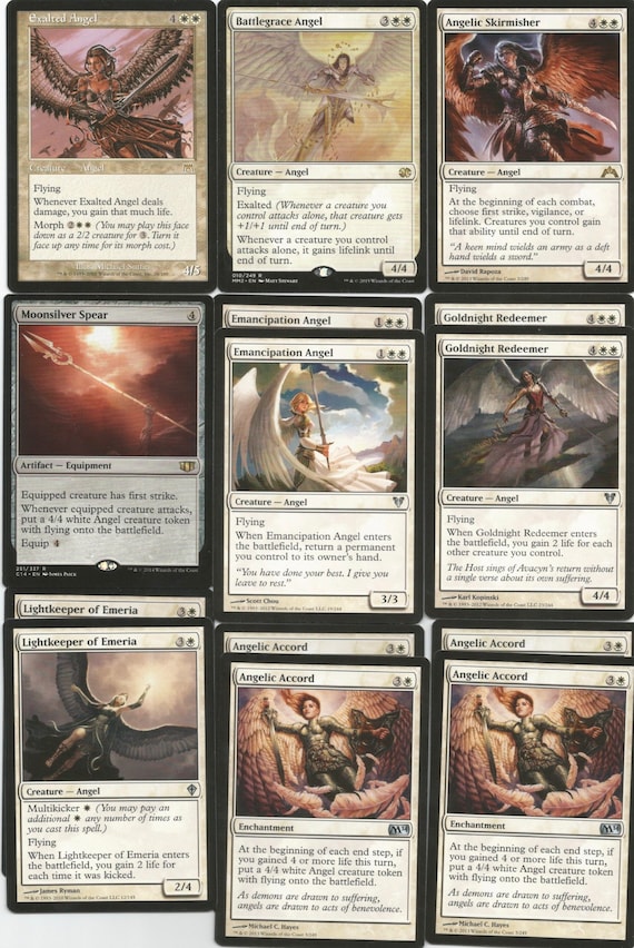 Lifegain Angel Deck White MTG Magic the Gathering Rares Etsy