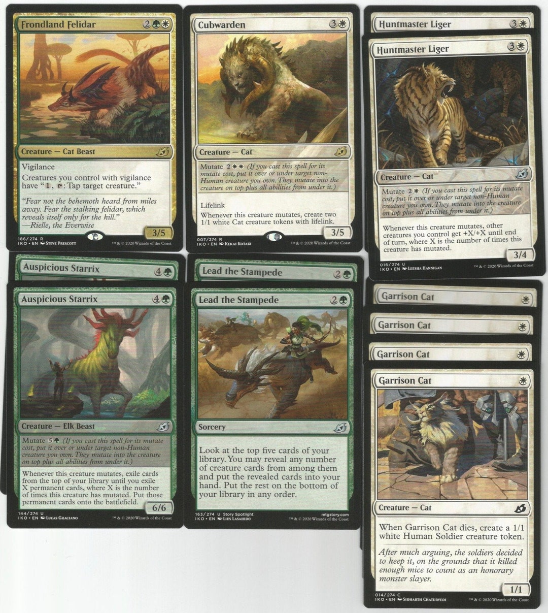 Ikoria Green/white Wild Cats - 60 Card Ready to Play Deck - Fun - Magic MTG  - Etsy