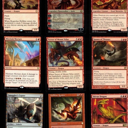 Dragon Custom Deck Black Red- MTG Magic Gathering - Ready to Play Rares -  Etsy