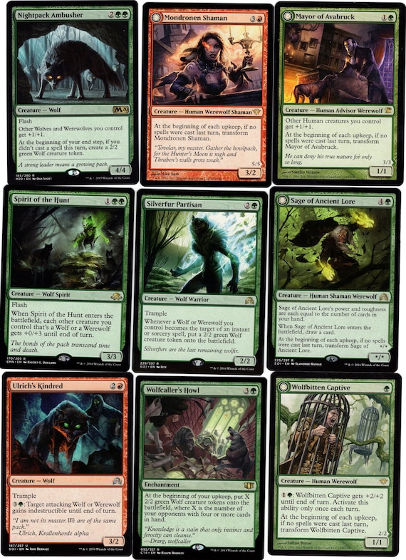 Buy Ulrich of the Krallenhorde-100 Card EDH Commander-flip Cards -deck-werewolves-mtg-mythics Online in India - Etsy