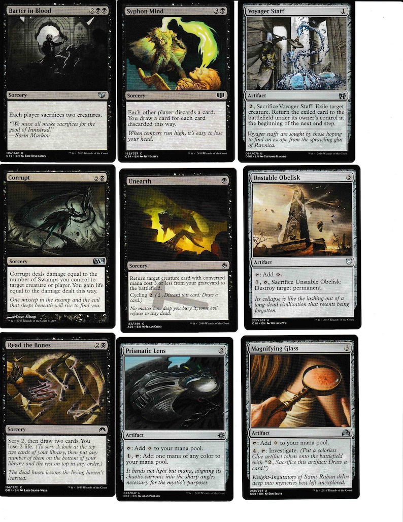 MTG Commander Edh Deck Gonti Lord of Luxury 100 Cards Custom Etsy