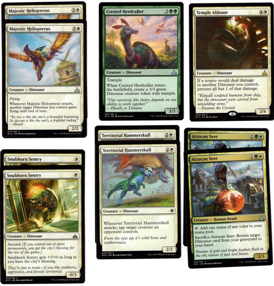 Dangerous Dinosaurs -MTG -custom Casual Deck -60 Card Deck - Magic the  Gathering Ready to Play - Etsy