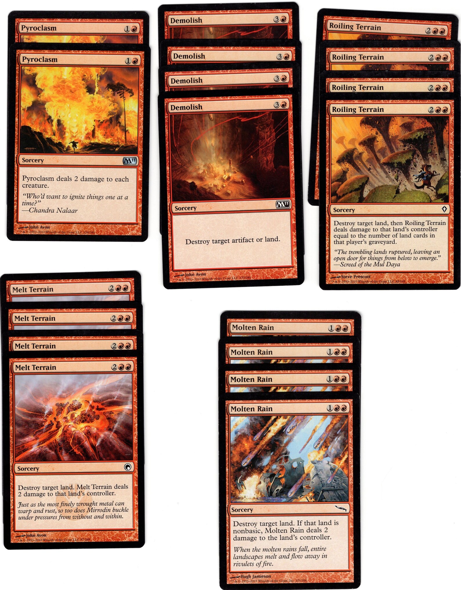 Red LAND DESTRUCTION Chandra Planeswalker 60 Card Deck ready to Play