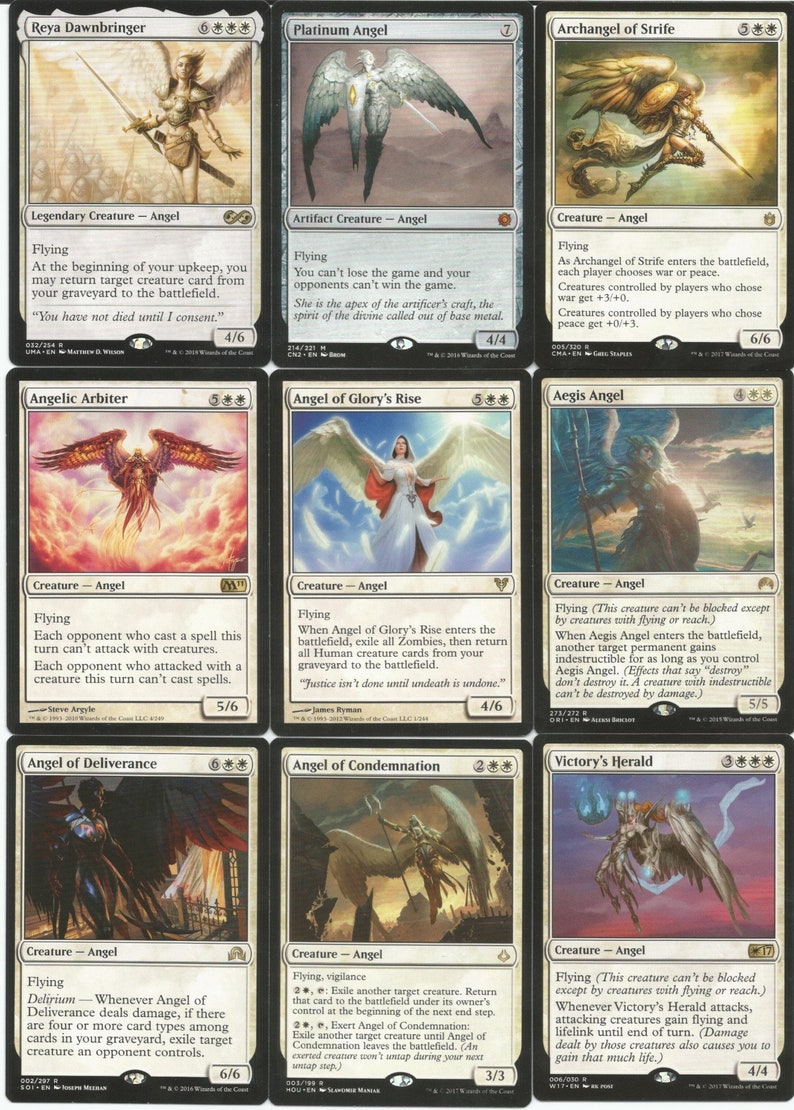 Commanderangel DECK REYA edh whiteartifact100 Card Mtg Etsy