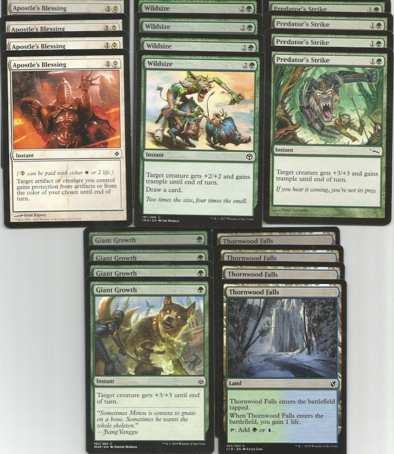 MTG Infect Deck Green Blue Very Fast Poison Pauper Legal Etsy