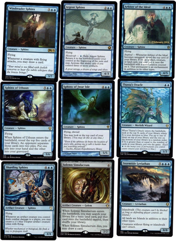 sphinx commander deck mtg Starter Psycho Turtle Collectibles Creature Sphinx Sphinx Deck Mtg - Etsy