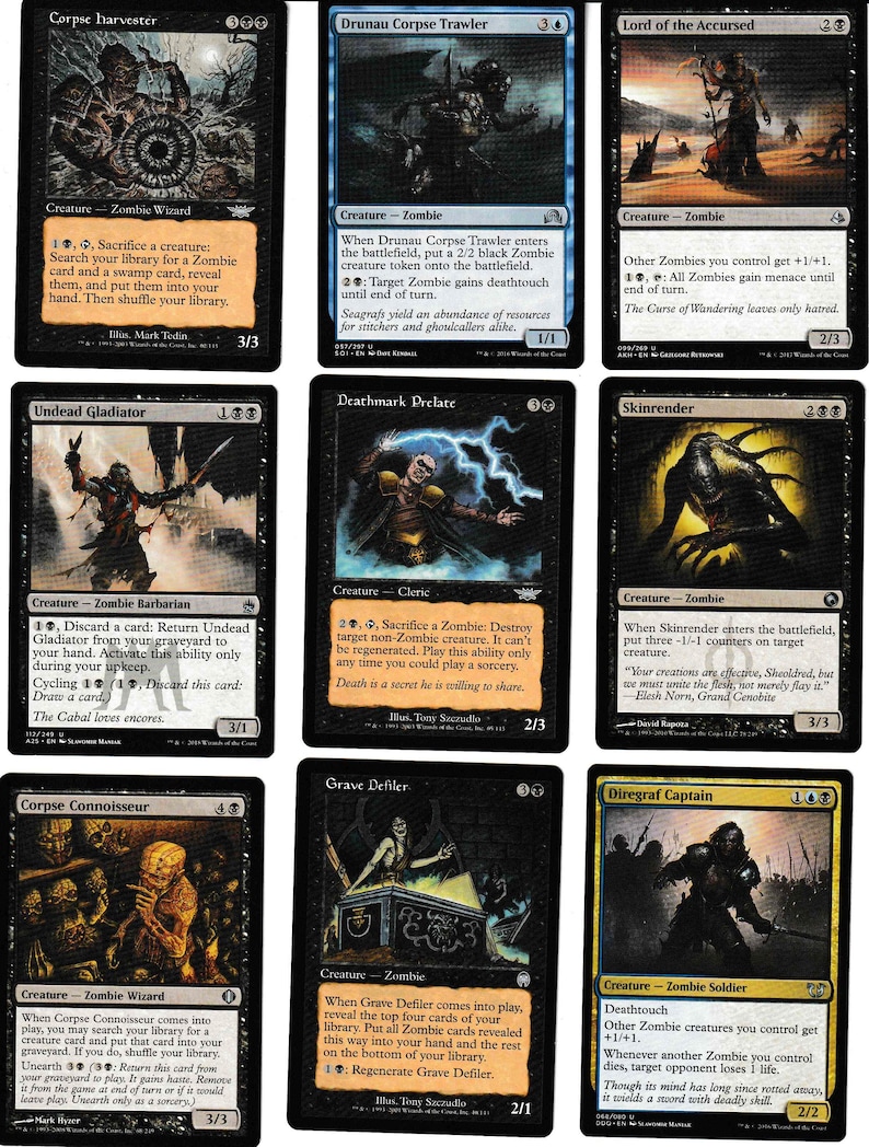 CommanderZombie Deck Gisa und Geralf EDH 100 Karte MTG Etsy.de