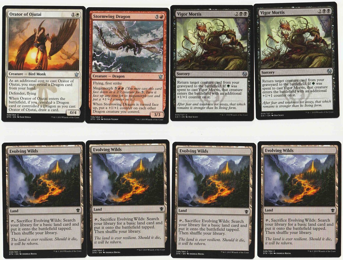 Five Color Dragon Deck - Custom MTG Magic the Gathering Many Rares ...