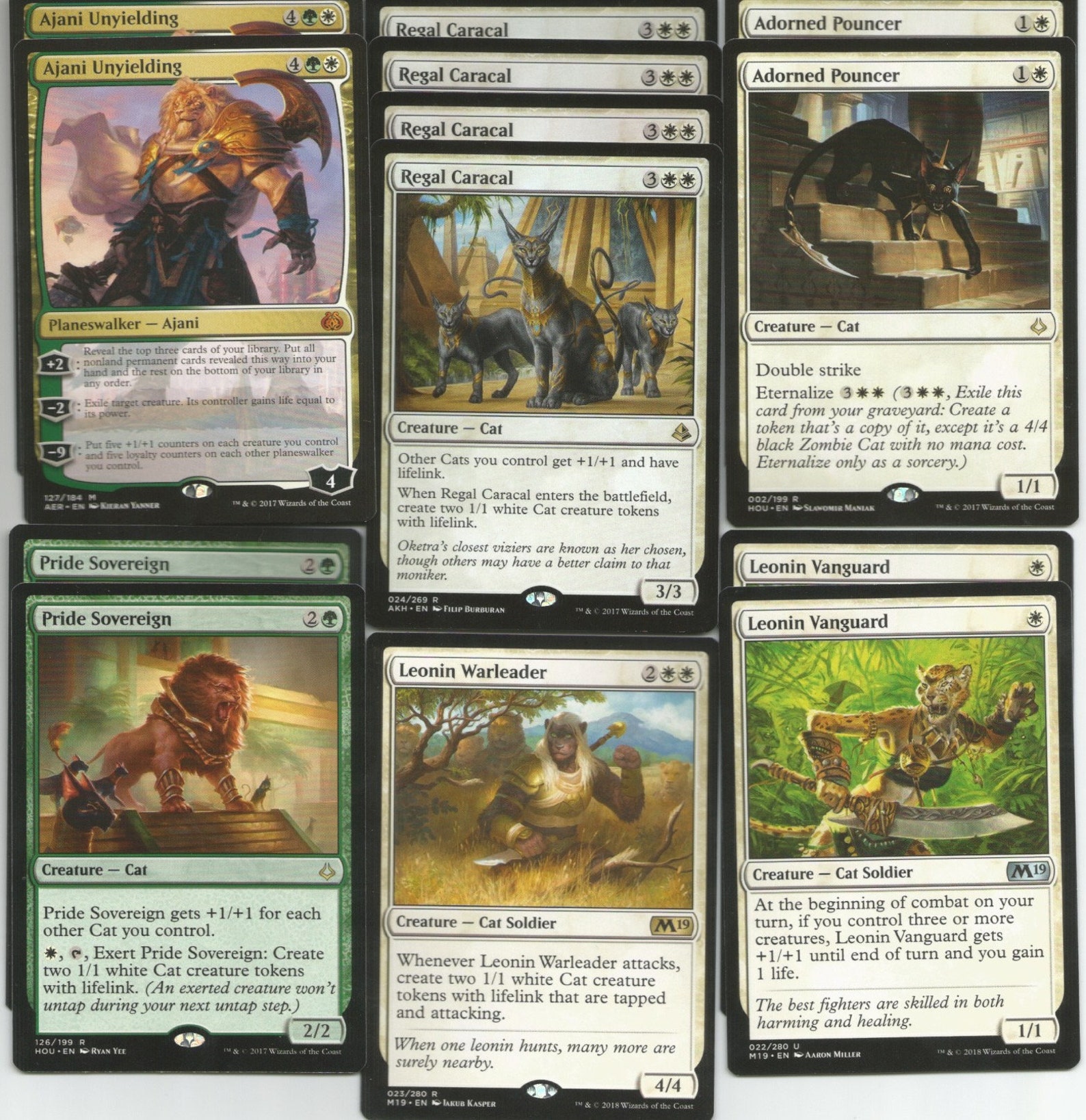 Ajani Unyielding Cat Attack Deck Custom MTG Magic the Etsy