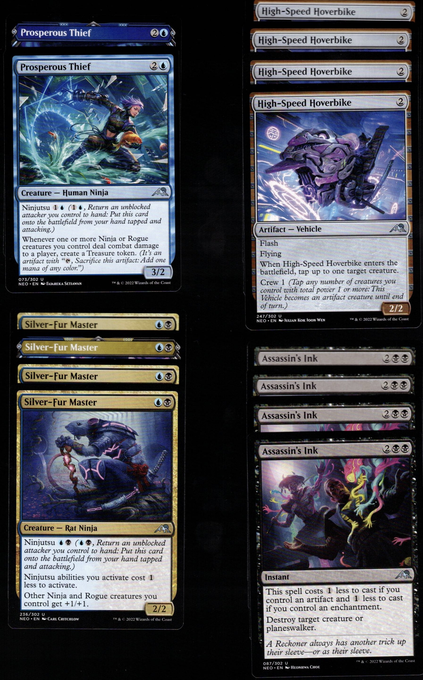 NINJUTSU STEALTH-60 Card-mtg-magic the Gathering Deck-rares