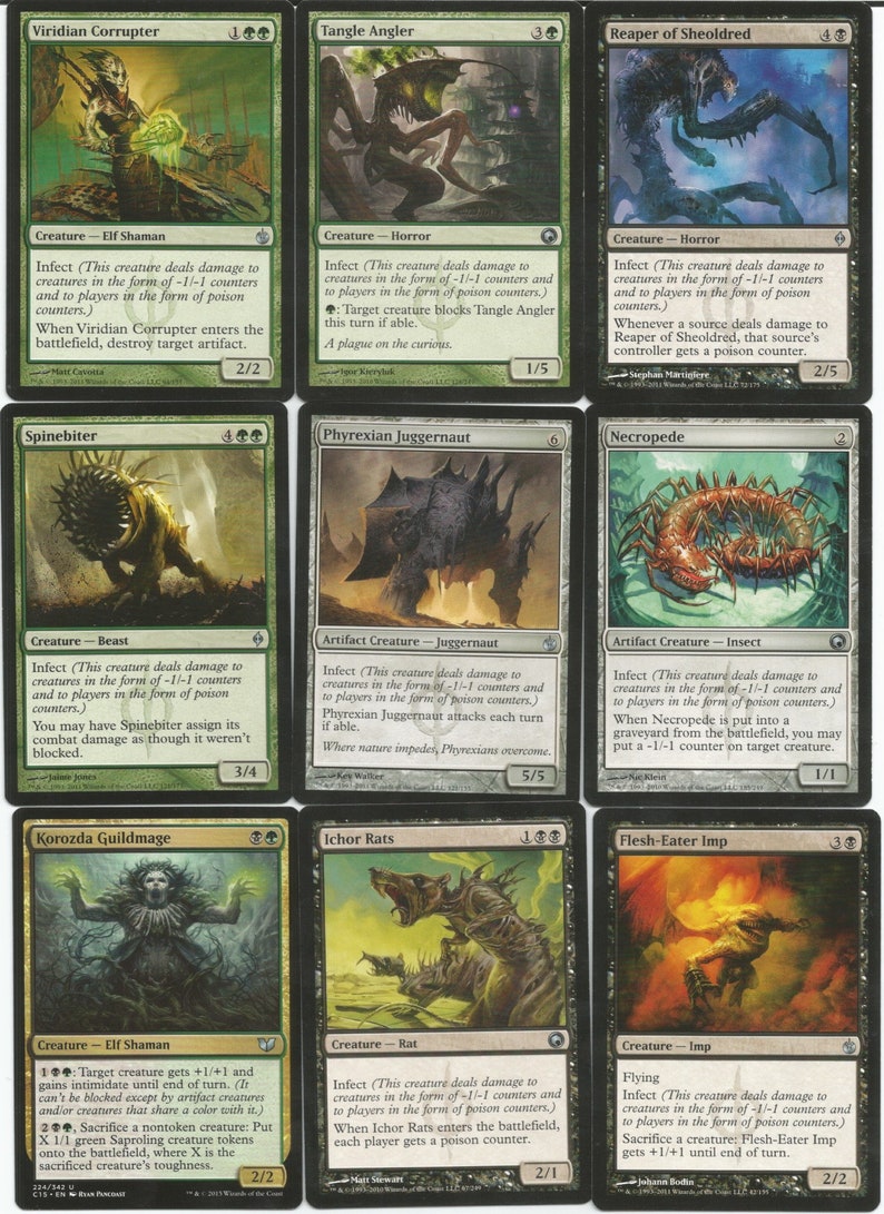 EDH Infect Deck Golgari MTG Magic the Gathering Commander Ready to Play 100 Cards image 2