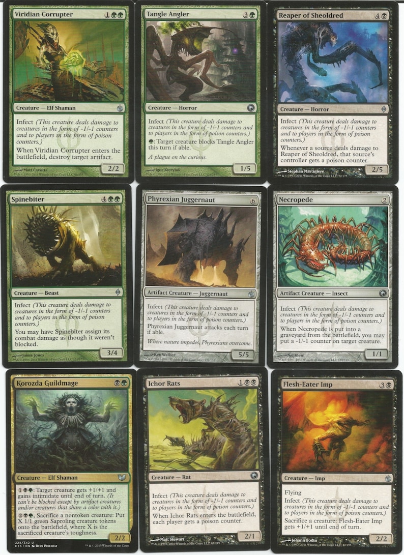 EDH Infect Deck Golgari MTG Magic the Gathering Commander Ready to Play 100 Cards image 2