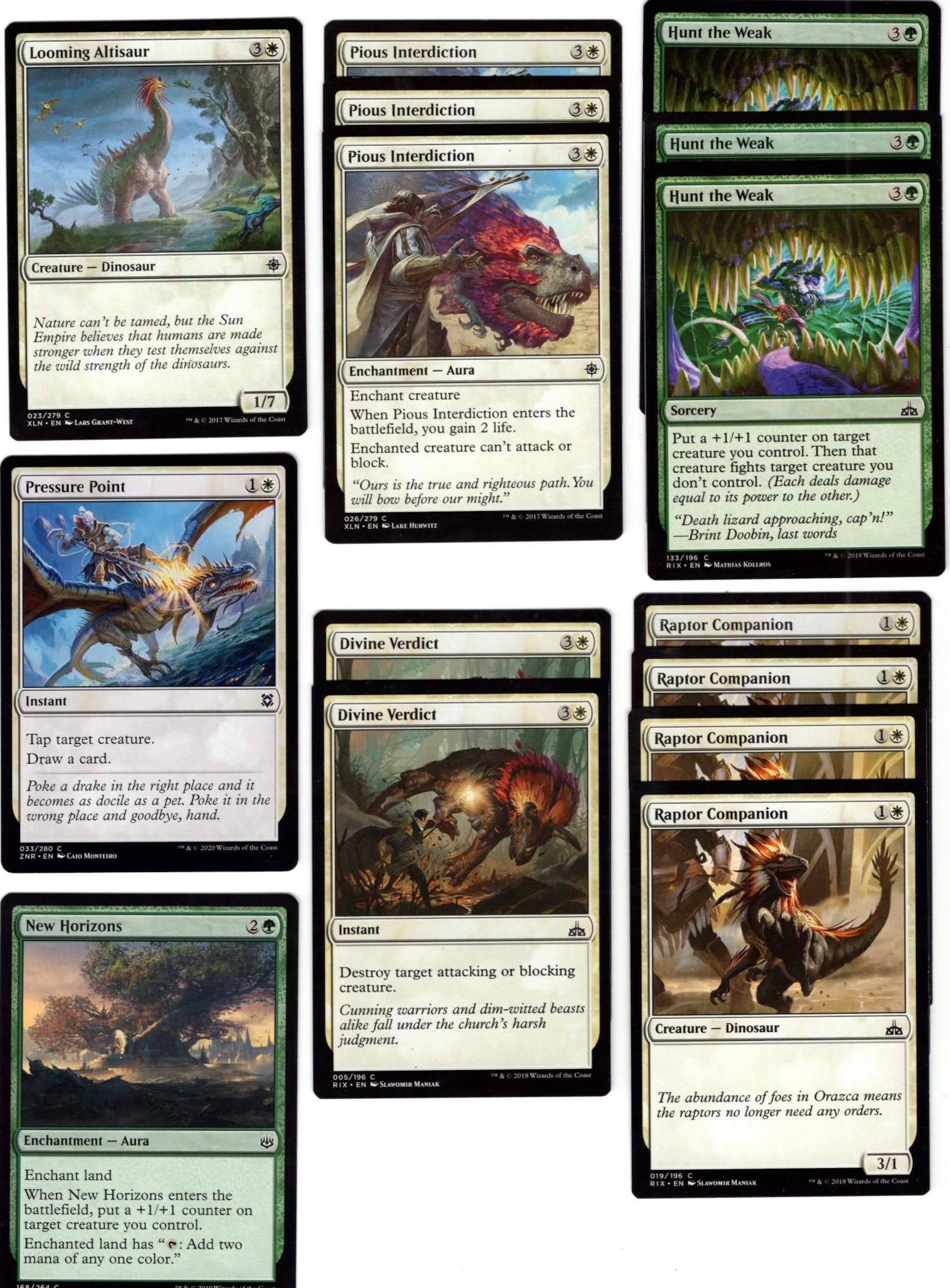 Dangerous Dinosaurs MTG custom Casual Deck 60 Card Deck Etsy