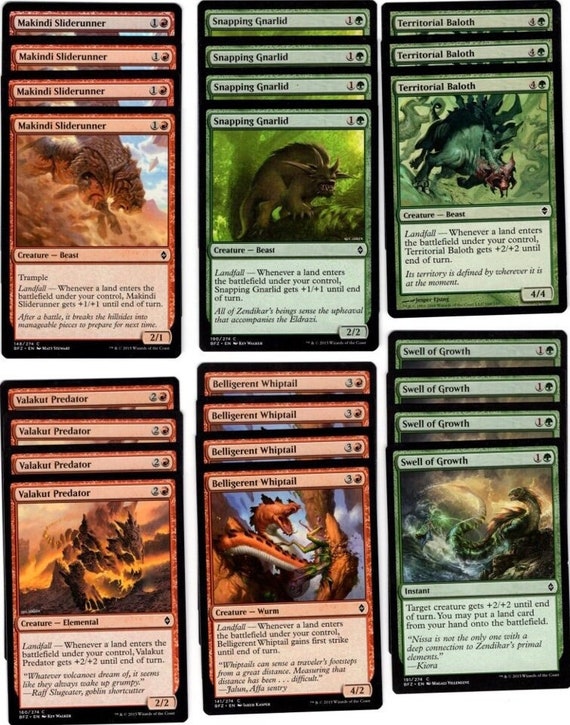 Landfall Stompy Pauper MTG custom Deck 60 Card Deck Etsy