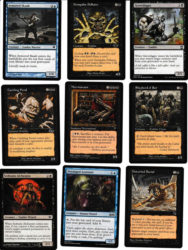 Commanderzombie Deck gisa and Geralf EDH 100 Card MTG Etsy UK