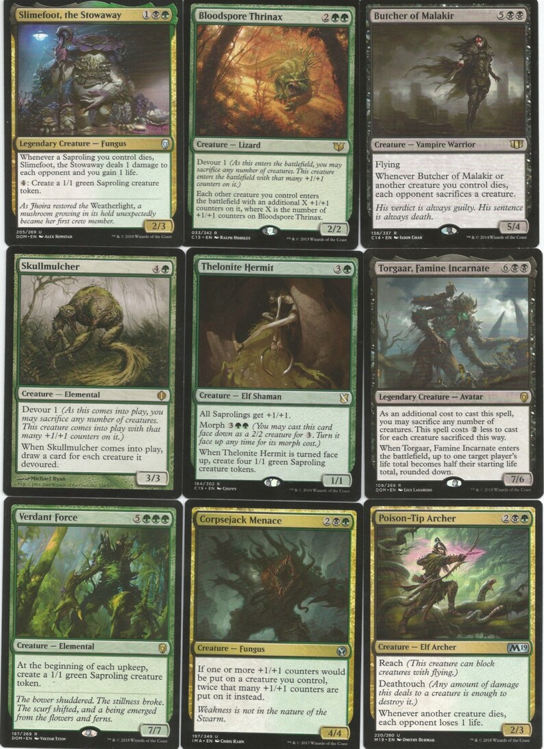 MTG Slimefoot, The Stowaway Commander Deck - 100 Card EDH Fungus Tribal With Rares