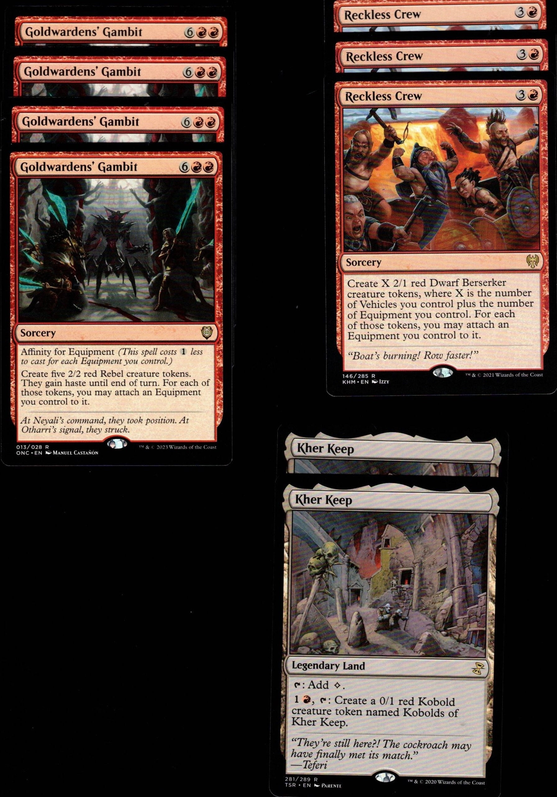 Equip the Burn!-60 Card Magic the Gathering Deck-mtg-affinity