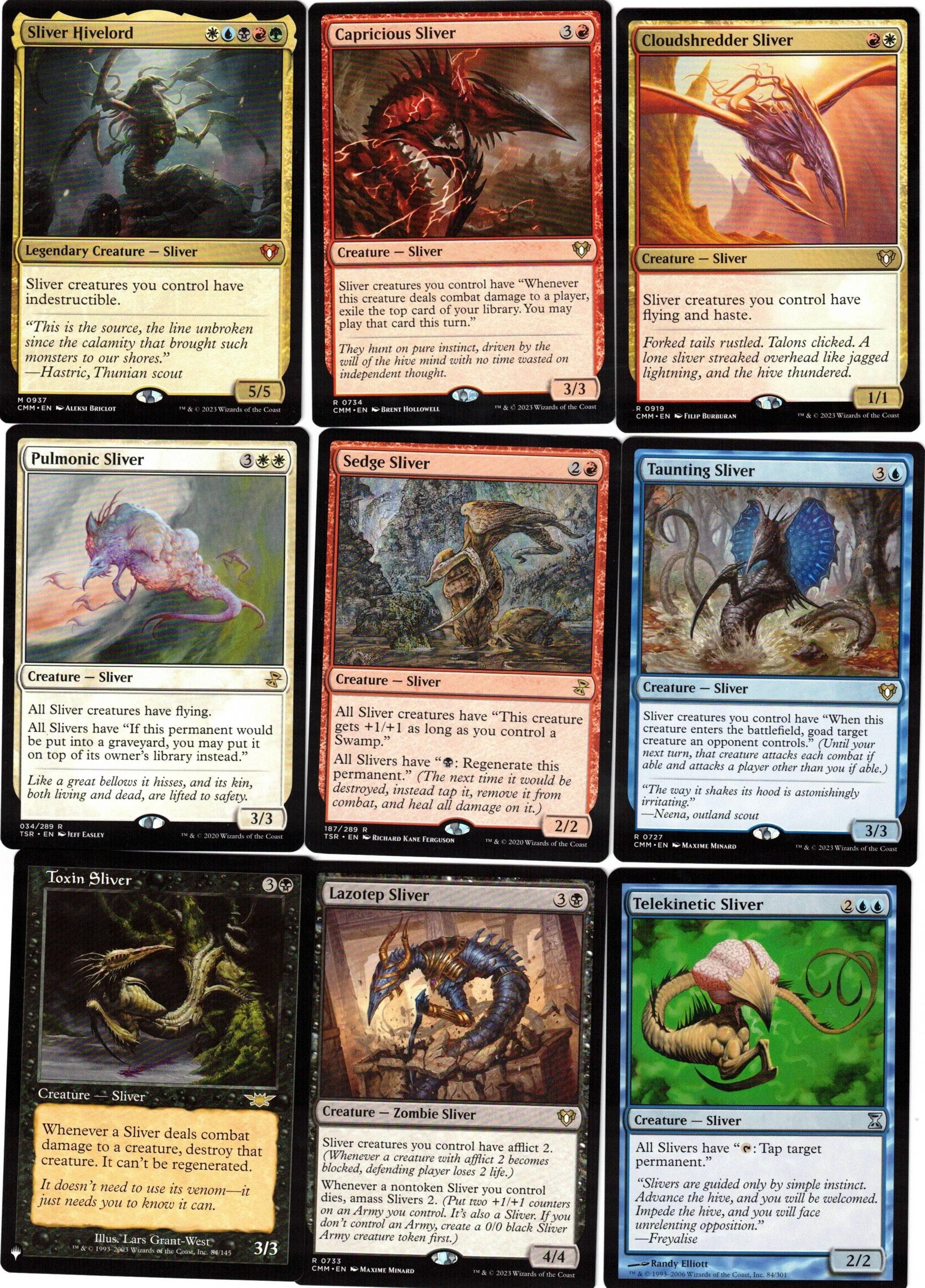 Indestructible SLIVERS!-100 Card Magic the Gathering Commander