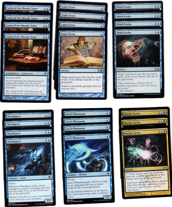 Black Blue Mill Deck Pauper Legal MTG Magic the Gathering Etsy Australia