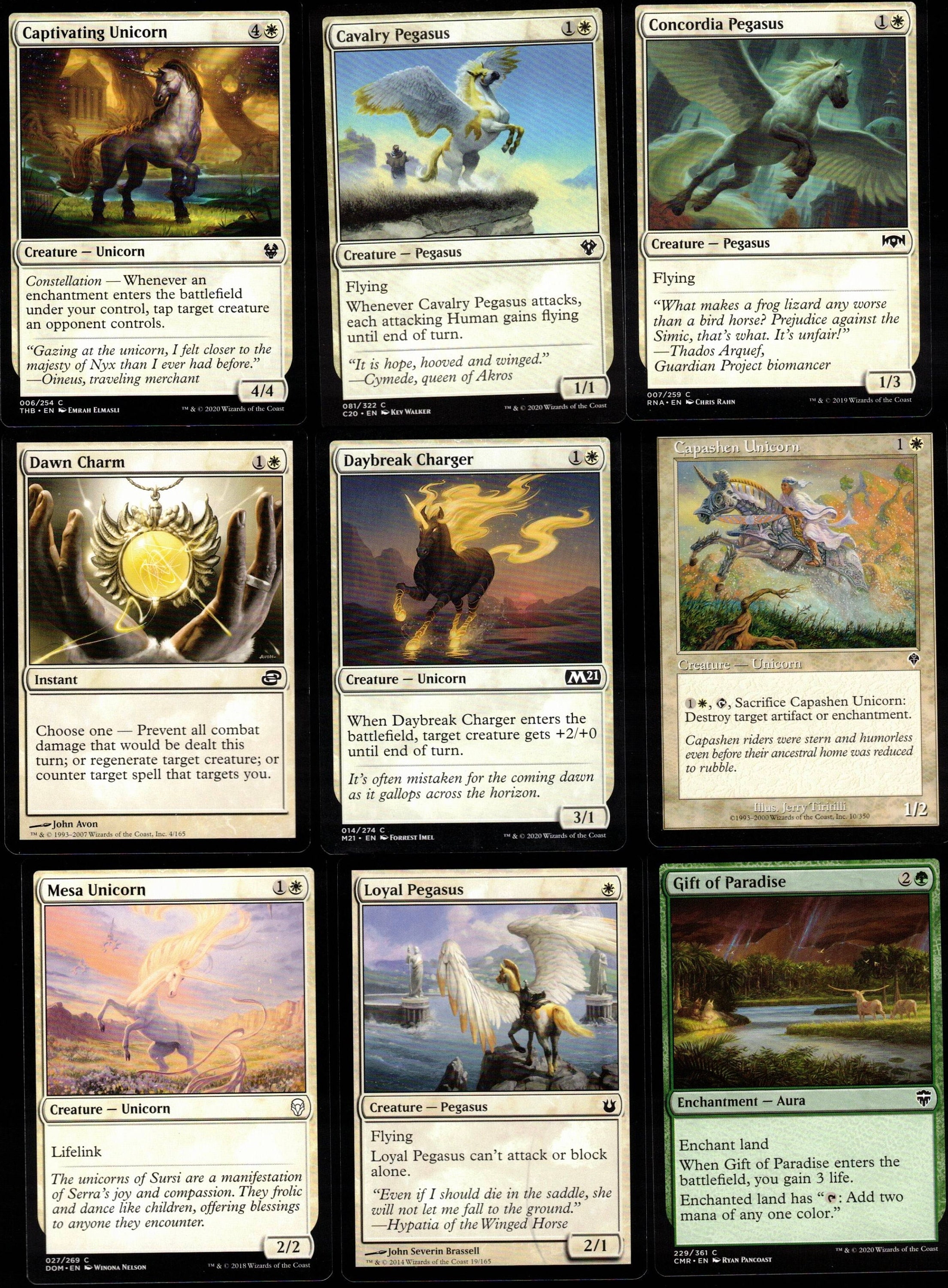 Majestic Unicorns-100 Card Commander Magic the Gathering Deck-mtg-mythics-rares  - Etsy