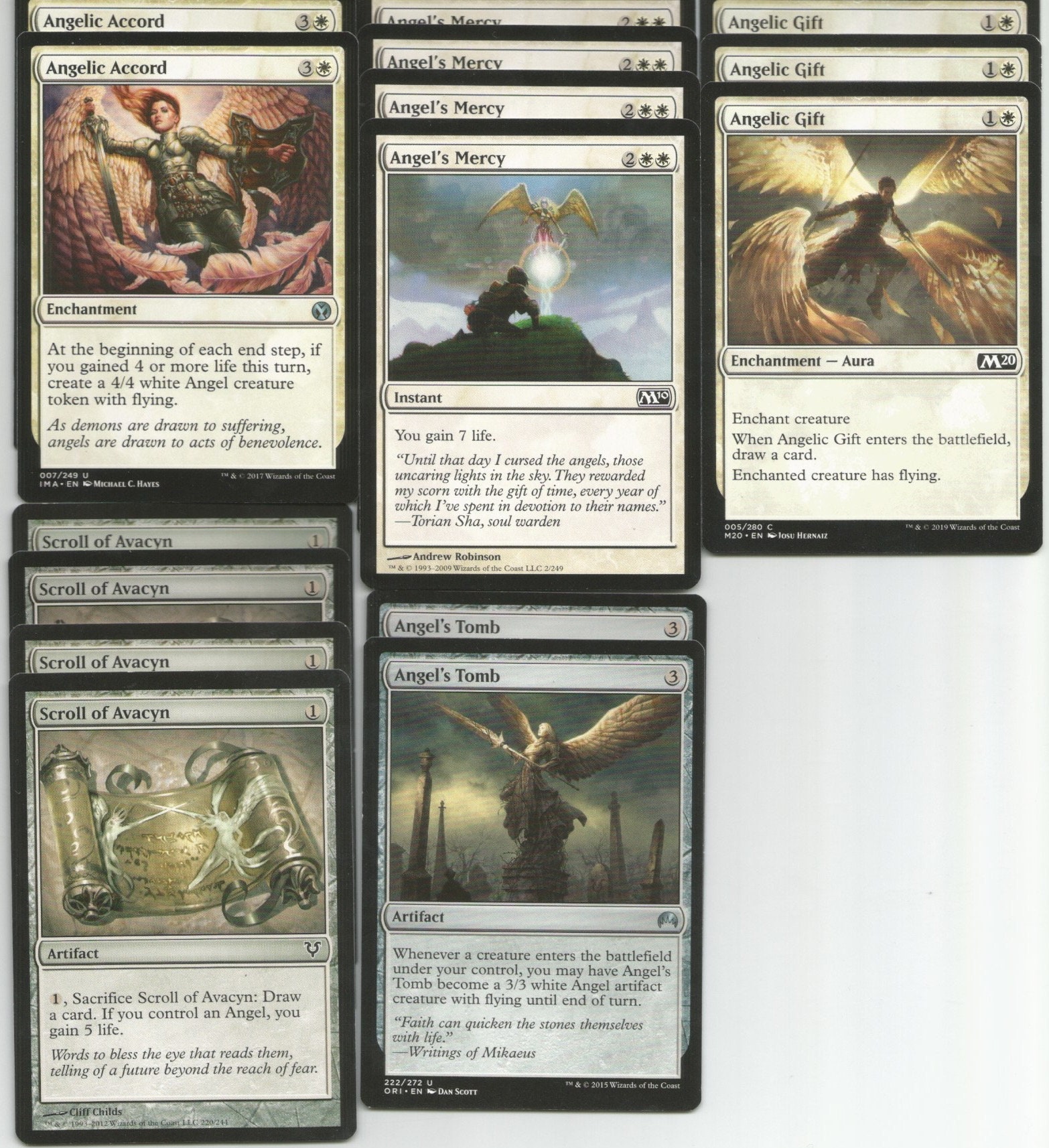 60 Card Deck - WHITE ANGELS - Ready to Play - Fun - Magic the Gathering MTG  - Etsy, image size:1566x1714