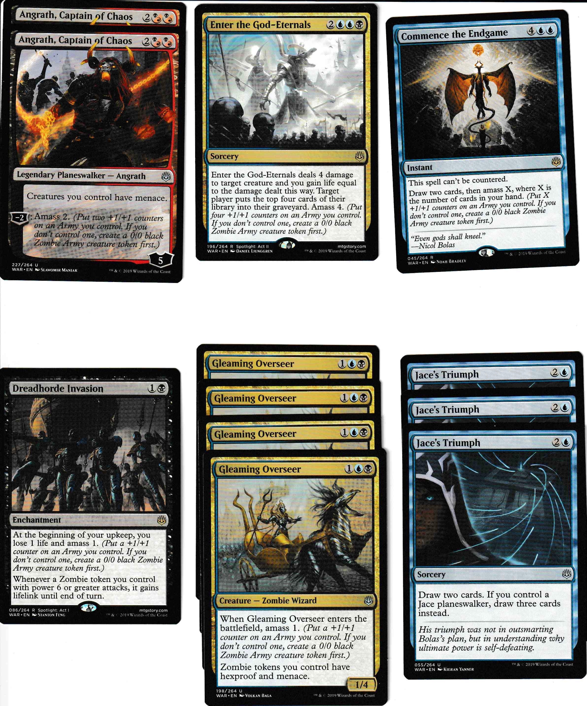 Blue/Black Zombie60 Card DeckMTGRaresPlaneswalkerANGRATH Etsy España