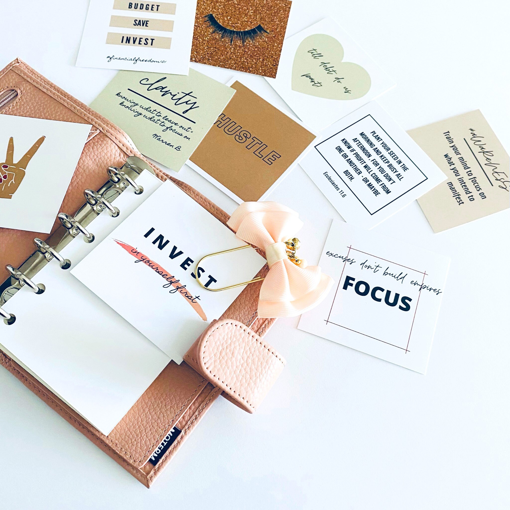 Monthly Planner Aesthetic Agenda Accessories Planner Cards Etsy