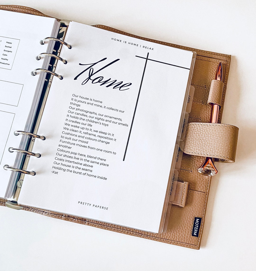 Pocket Size Home Planner Cover Page Pocket Printable Cover Page Dashboard Covers Pocket Planner