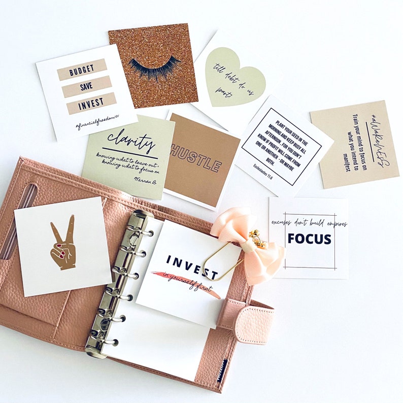 Monthly Planner Aesthetic Agenda Accessories Planner Cards Etsy