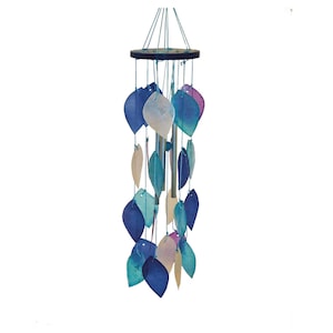 Capiz Shell Wind Chime Window Decor Windchime Suncatcher Ideal Windows Shades Of Blue