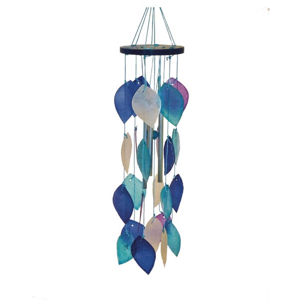 Capiz Shell Wind Chime Window Decor Windchime Suncatcher Ideal Windows Shades Of Blue