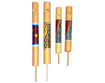 Painted Swanee Whistle - Various Sizes Instrument Hand Made Fair Trade  Bamboo