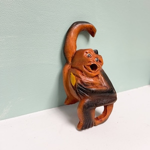 Monkey Whistle Musical Instrument Wooden Hand Carved Fair Trade Animal Design