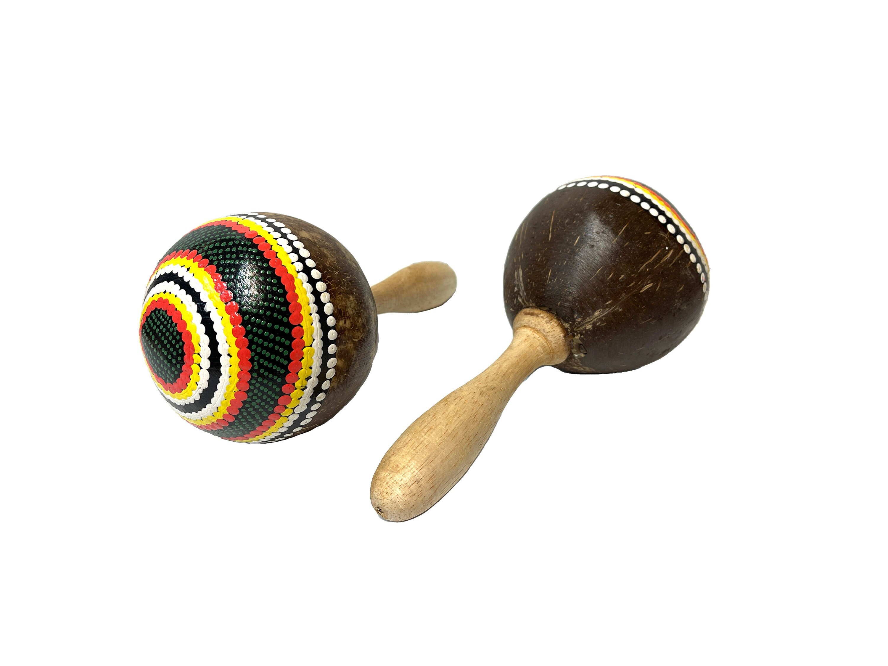 Maracas bébé bois - Rayures