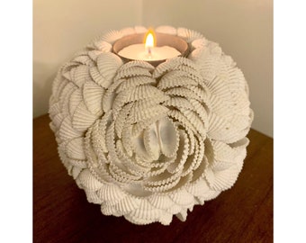Shell Tealight Candle Holder Handmade Ornament