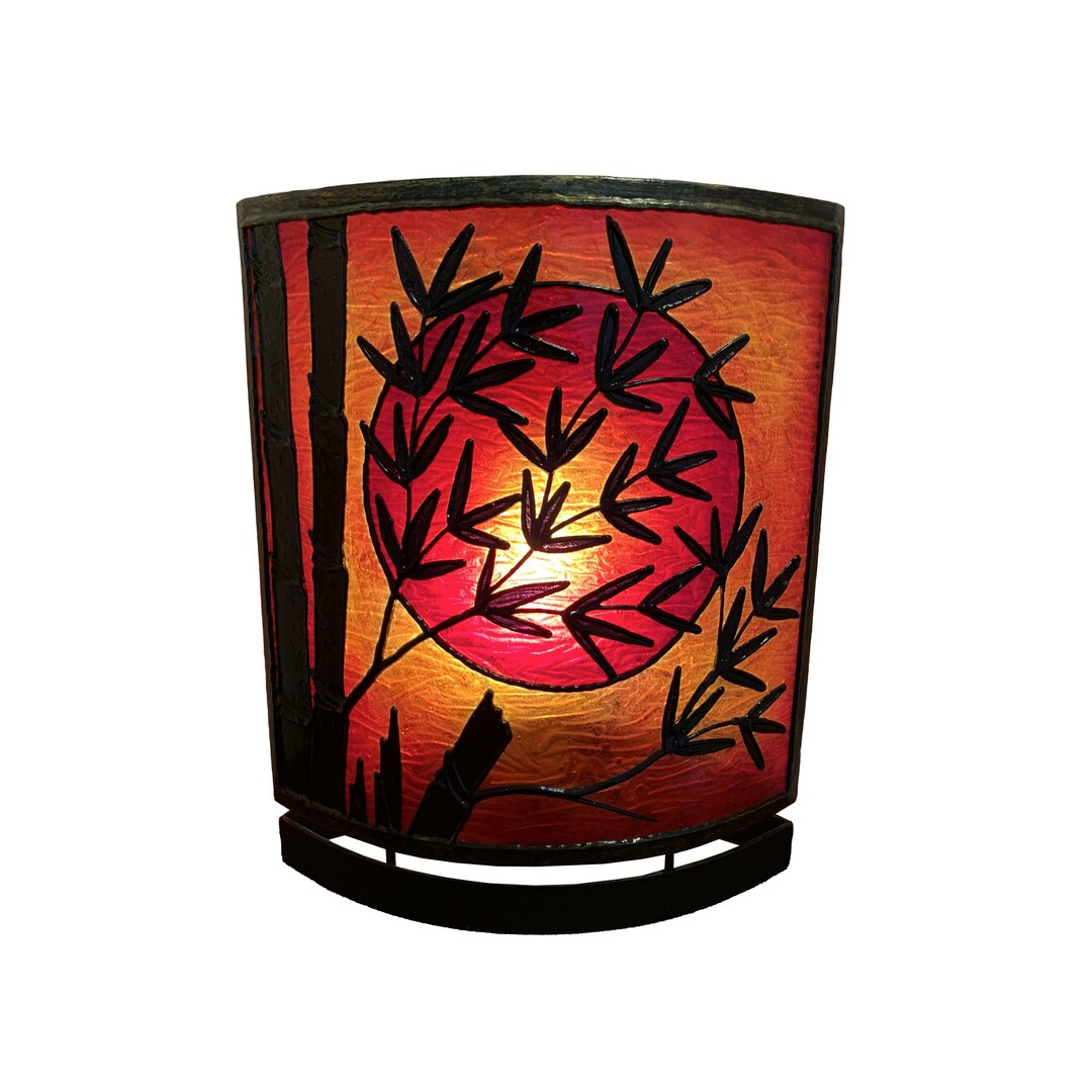 Lamp Bamboo Sunset Desk Table Lamp Light Large Multicoloured Mood Light