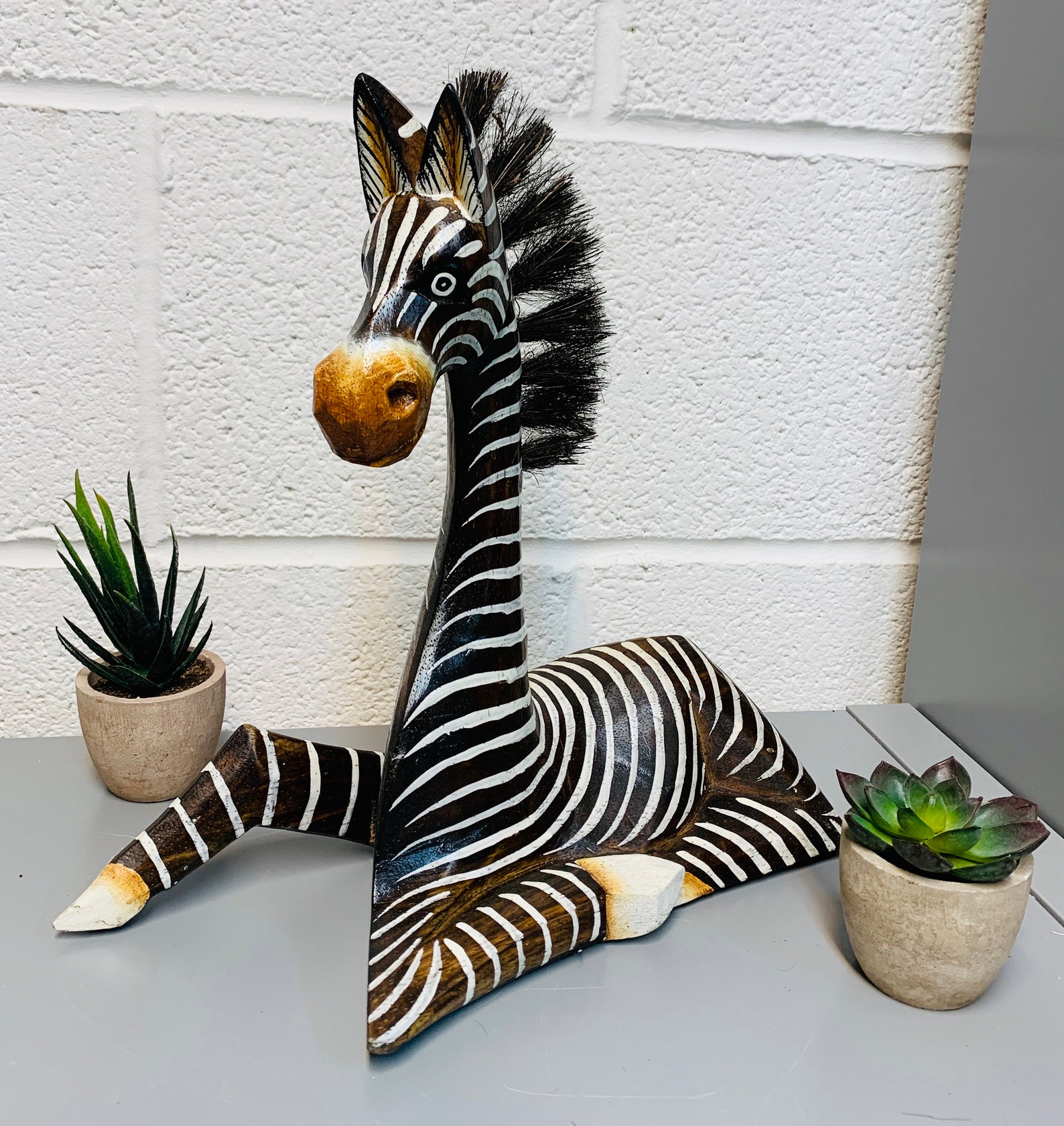 Wooden Zebra Carving in Various Sizes Fair Trade Etsy
