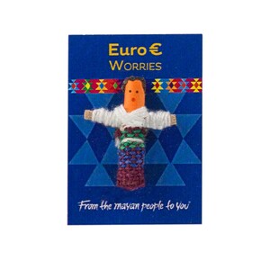 Fairtrade Guatemalan Personalised Worry Dolls - Euro Worries - Handmade gift, someone special, anxiety