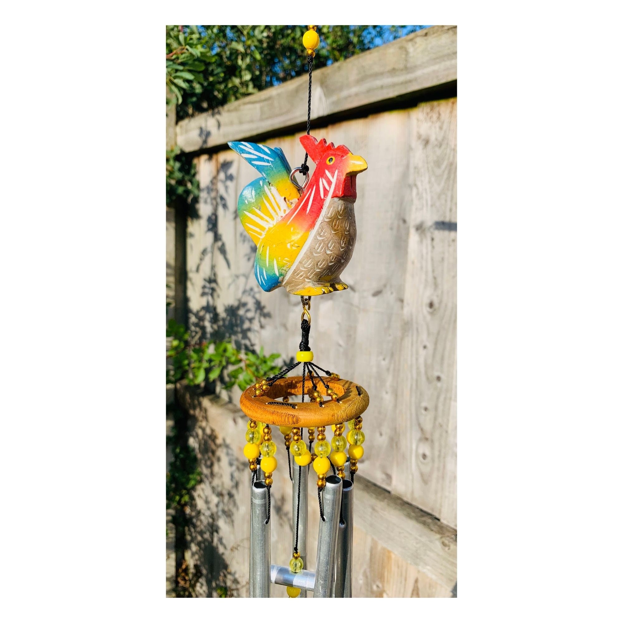 Made In USA - Rooster Wind Chimes Campana A Vento