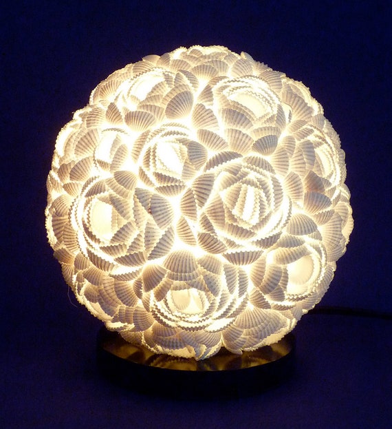 Lamp White Shell Rose Desk Table Light Home Bedroom Decor Fair