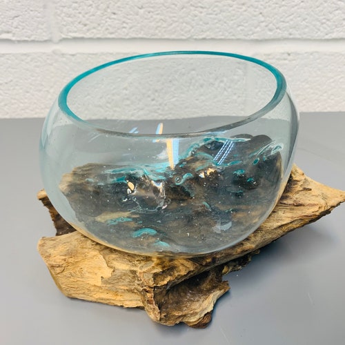 15CM x 14CM Glass Fish Bowl Vases Slight Vase Imperfections UK 