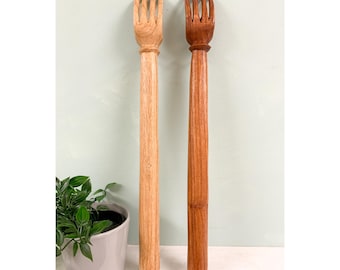 Wooden Hand Back Scratcher Brown or Natural Fair Trade Wooden Carvings