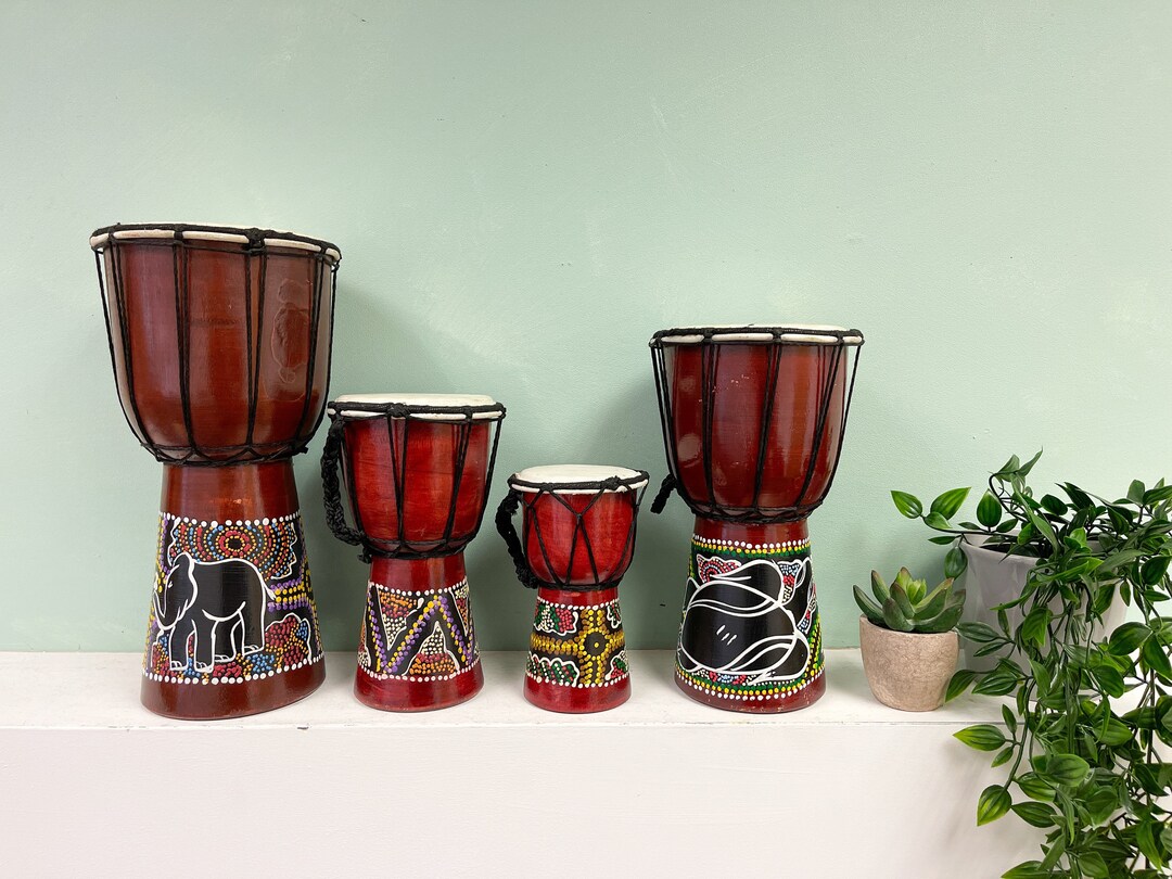 DaDaWa Selected from Sister Drum 非売品 プロモ Djembe Drums Various Sizes Instrument Hand Made Fair Trade Dot