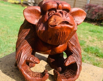 Gorilla Wooden Carving Ornament Fair Trade