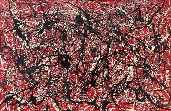 JACKSON POLLOCK XXL Original Action Painting Expressionism Art