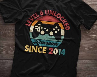 6th Birthday Kids T Shirt Made In 2014 Limited Edition Exclusive Block Logo