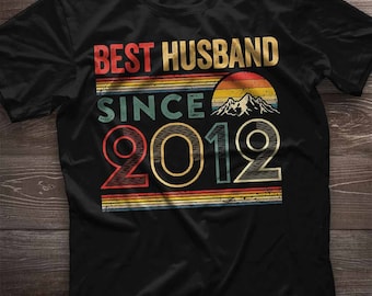 12th Anniversary Shirt 12th Anniversary Gift for Husband since 2012. 12 Year Wedding Anniversary Gift for Men Idea. Valentine Gift for Him